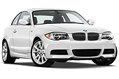 AUT 01 IZ0084 01
2013 BMW 1 Series 135 Coupe White 3/4 Front View On White Seamless