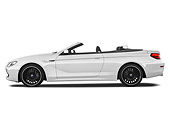 AUT 01 IZ0090 01
2011 BMW 6 Series 640i Convertible White Profile View On White Seamless
