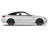 AUT 01 IZ0091 01
2011 BMW 6 Series 640i Convertible White Profile View On White Seamless