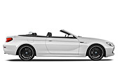 AUT 01 IZ0092 01
2011 BMW 6 Series 640i Convertible White Profile View On White Seamless