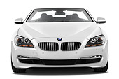 AUT 01 IZ0100 01
2011 BMW 6 Series 640i Convertible White Front View On White Seamless