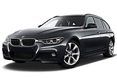 AUT 01 IZ0114 01
2013 BMW 330d Touring Wagon Gray 3/4 Front View On White Seamless