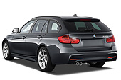 AUT 01 IZ0116 01
2013 BMW 330d Touring Wagon Gray 3/4 Rear View On White Seamless