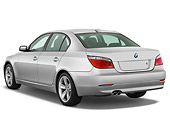 AUT 01 IZ0032 01
2010 BMW 528i Silver 3/4 Rear View Studio