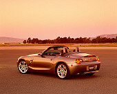 AUT 01 RK0160 05
2003 BMW Z4 3.0i Convertible Gray 3/4 Rear View On Pavement