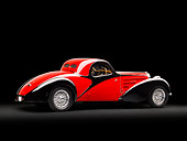 AUT 02 RK0131 01
1937 Bugatti Type 57 S Atalante Coupe Red And Black Profile View In Studio