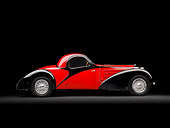 AUT 02 RK0143 01
1937 Bugatti Type 57 S Atalante Coupe Red And Black Profile View In Studio