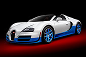 AUT 02 RK0153 01
Bugatti Veyron 18.4 Grand Sport Vitesse White And Blue 3/4 Front View In Studio