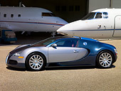 AUT 02 RK0085 02
2007 Bugatti Veyron Silver And Blue 3/4 Front View By Airplanes