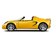 AUT 04 IZ0010 01
2010 Lotus Elise SC Yellow Profile View On White Seamless