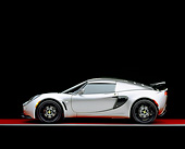 AUT 04 RK0145 02
2006 Lotus Exige Silver Profile Shot On Gray Line Red Floor Studio