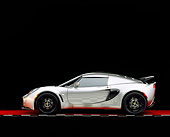 AUT 04 RK0146 04
2006 Lotus Exige Silver Profile Shot On Checkered Line Red Floor Studio