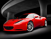AUT 04 RK0176 01
2013 Lotus Evora Red 3/4 Front View Under Overpass