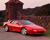 AUT 04 RK0029 20
1994 Lotus Esprit S-4 Turbo Red 3/4 Front View By Stone Wall