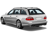 AUT 05 IZ0027 01
2011 Mercedes-Benz E63 AMG Wagon Silver 3/4 Rear View Studio