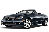 AUT 05 IZ0038 01
2011 Mercedes-Benz E550 Convertible Dark Gray 3/4 Front View On White Seamless