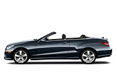 AUT 05 IZ0045 01
2011 Mercedes-Benz E550 Convertible Dark Gray Profile View On White Seamless