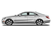 AUT 05 IZ0051 01
2013 Mercedes-Benz CLS Class Silver Profile View On White Seamless