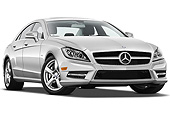 AUT 05 IZ0054 01
2013 Mercedes-Benz CLS Class Silver 3/4 Front View On White Seamless