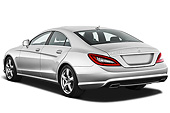 AUT 05 IZ0056 01
2013 Mercedes-Benz CLS Class Silver 3/4 Rear View On White Seamless