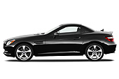 AUT 05 IZ0059 01
2013 Mercedes-Benz SLK Class Black Profile View On White Seamless