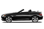 AUT 05 IZ0060 01
2012 Mercedes-Benz SLK Class Black Profile View On White Seamless