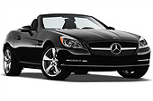 AUT 05 IZ0065 01
2012 Mercedes-Benz SLK Class Black 3/4 Front View On White Seamless