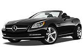 AUT 05 IZ0066 01
2012 Mercedes-Benz SLK Class Black 3/4 Front View On White Seamless
