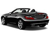AUT 05 IZ0068 01
2012 Mercedes-Benz SLK Class Black 3/4 Rear View On White Seamless