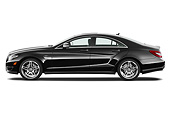 AUT 05 IZ0079 01
2013 Mercedes-Benz CLS63 AMG Sedan Black Profile View On White Seamless