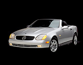 AUT 05 RK0063 02
1998 Mercedes-Benz SLK Kompressor Convertible Silver 3/4 Front View Studio