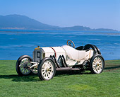 AUT 05 RK0215 02
1908 Mercedes Grand Prix White 3/4 Side View On Grass By Water