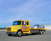 AUT 05 RK0336 06
Tow Truck With 1991 Mercedes Lotec C1000 Silver On Bed Airplane Hanger Background