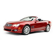 AUT 05 RK0499 01
2007 Mercedes-Benz SL550 Roadster Storm Red 3/4 Side View Studio