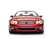 AUT 05 RK0500 01
2007 Mercedes-Benz SL550 Roadster Storm Red Low Head On View Studio