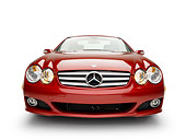 AUT 05 RK0501 02
2007 Mercedes-Benz SL550 Roadster Storm Red Low Head On View Studio