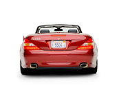 AUT 05 RK0503 01
2007 Mercedes-Benz SL550 Roadster Storm Red Low Rear View Studio