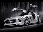 AUT 05 RK0654 01
2011 Mercedes-Benz SLS AMG Silver 3/4 Front View In Studio