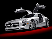 AUT 05 RK0655 01
2011 Mercedes-Benz SLS AMG Silver 3/4 Front View In Studio