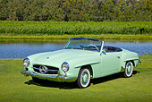 AUT 05 RK0662 01
1960 Mercedes-Benz 190SL Mint 3/4 Front View On Grass By Pond