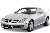 AUT 05 IZ0009 01
2010 Mercedes-Benz SLK350 Roadster Silver 3/4 Front View Studio