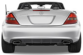 AUT 05 IZ0012 01
2010 Mercedes-Benz SLK350 Roadster Silver Rear View Studio