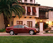 AUT 05 RK0135 02
1999 Mercedes Benz CLK 430 Sport Coupe Bordeaux Red 3/4 Front View By Spanish Building
