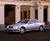 AUT 05 RK0187 04
2001 Mercedes-Benz CL600 Silver 3/4 Side View By Pillars On Pavement