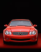 AUT 05 RK0281 04
2003 Mercedes SL500 Red Convertible Head On Shot Red Floor Studio