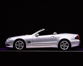 AUT 05 RK0286 01
2003 Mercedes SL55 AMG Roadster Silver Profile On Gray Line Studio