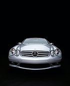 AUT 05 RK0288 13
2003 Mercedes SL55 AMG Roadster Silver Wide Angle Head On Shot Studio