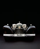 AUT 05 RK0347 05
1937 Mercedes-Benz 540K Special Roadster Black Head On Gray Floor Studio