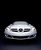 AUT 05 RK0395 17
2005 Mercedes-Benz SLK350 Convertible Silver Wide Angle Head On Shot Studio