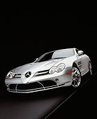 AUT 05 RK0434 08
2005 Mercedes-Benz SLR McLaren Silver Low Wide Angle 3/4 Front View Studio